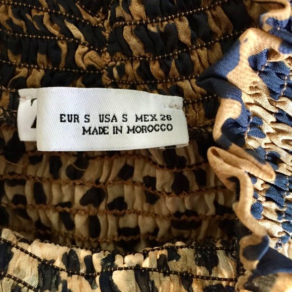 Zara - Leopard print Baby Doll Dress - XS/S - Picture 9 of 9